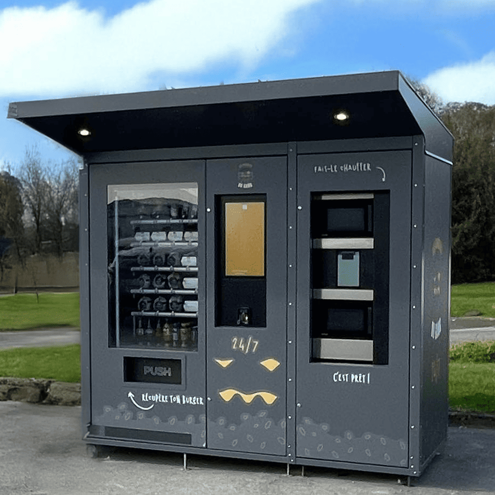Hamburger,Distributeur burger,distributeur automatique de burger,kiosque à burger,snacking,innovation,l'innovation,caracteristique technique
